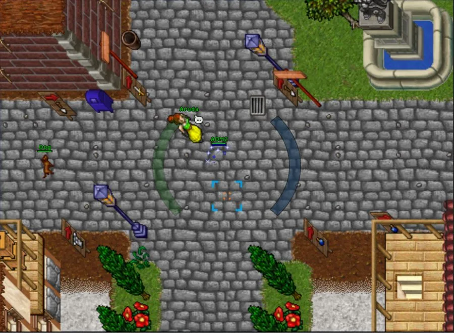 Cidade de Thais no Tibia Havek — servidor de Tibia OT no navegador