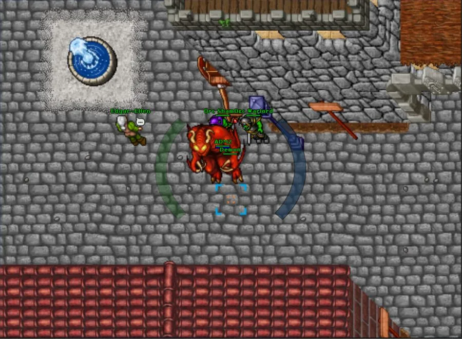 Caçada contra dragões no Tibia Havek — gameplay do Tibia OT